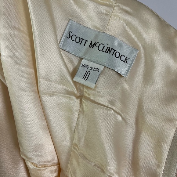 Scott McClintock Strapless Elegant Cream Lace Formal Dress - Picture 7 of 15